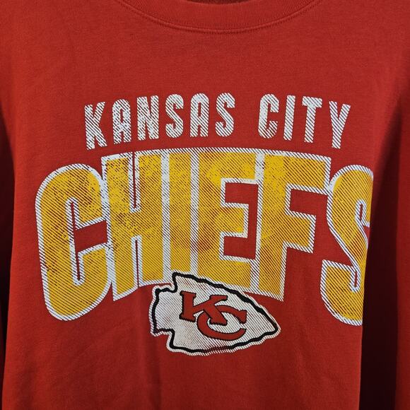 Nike Rewind Kansas City Chiefs Crew Pullover Sweatshirt Mens 3XL Red - Picture 2 of 8